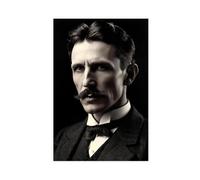 Nikola Tesla Poster Canvas Poster Bedroom Decor Landscape Office Room Decor Gift 24x36inch(60x90cm)