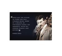 Nikola Tesla Poster Picture Print Canvas Wall Paint Art Decor Modern Home 12x18inch(30x45cm)
