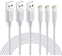 Nikolable 3 Pack iPhone Charger Cable 2M, MFi Certified Lightning Cable, iPhone Charging Cord for iPhone 12 Mini 11 Pro max 11 pro Xs Max XR X 8 7 6 Plus 5s SE iPad Airpods, Lightning Charger White