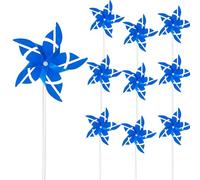 Nikolaus 10Pcs Scotland Flag Windmill Kits,Party Pinwheels Wind Spinner Set for St. Andrew's Day Decorations St Andrews Day Craft Kits for Kids