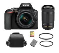 NIKON D3500 KIT 18-55mm VR+70-300MM VR+32G card+Bag+EN-EL14A+Protector