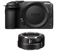Nikon Z30 Mirrorless Camera Body with FTZ II mount adapter - Mirrorless Camera with Fast AF, 4K video