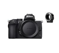 Nikon Z50 + FTZ Mirrorless Camera Kit (209-point Hybrid AF, High speed image processing, 4K UHD movies, High Resolution LCD Monitor) VOA050K003