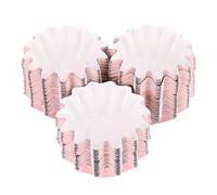 Nikou 100PCS er Shaped Muffin Cupcake Cases, Pink Dert Baking Cups, Cake Baking Moulds, Birthday Party Decor, Cupcake Liners, 4.5 cm Diameter