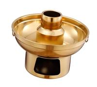 Nikou 22cm 410 Stainl Steel Dert Pan, Dry Ice Container Pot, Fruit Bowl Fountain Fondue for Ice Cream and Fruits, Dert Serving Bowl, Kitchen ential