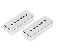 Nikou 2Pcs Pickup Cover, Silver Chrome Plating ABS Pickup Cover for P90 Soapbar, Musical Instrument Accories