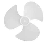 Nikou 2Pcs Plastic Fan Blades, 3 Leaves Electric Fan Accessories for Enhanced Cooling Durable Universal Size Replacement Part for 12 Inch Electric Fan, Home and Office Use(White)