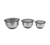 Nikou 3PCS Mixing Bowls with Lids, Stainl Steel Salad Bowl Set, Includes 3PCS Graters, Ideal for Kitchen Baking and Food Storage