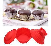 Nikou 3Pcs/Set Food Grade Silicone Cake s, Ice Cream Bread Mousse Mould, Baking Tool, Red, Flexible, Non-Stick, Easy Release