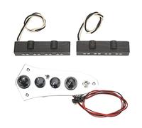 Nikou 4 String Pickup Set, Noisel Pickup with Wired Bass Control Plate, Jazz Bass Replacement, Musical Instrument Accories