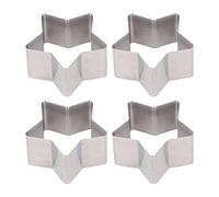 Nikou 4Pcs Cake Cutter Set, Stainl Steel Multifunctional DIY Easy Release Baking Tool with Lid for Star Shape Cakes