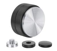 Nikou 58mm Non-Slip Stainl Steel Coffee Tamper Pr Tool, Thread Base Black, Coffee Bean Tamper for Commercial Use, Coffee Accories