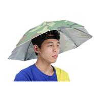 Nikou 65cm UV Protection Windproof Head-Mounted Umbrella Hat - Camouflage Sunshade for Outdoor Activities