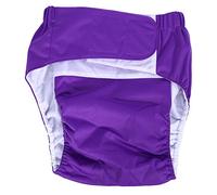 Nikou Adult Nappies, Adult Washable Diaper Adjustable Incontinent Care Cloth Diaper, Breathable Nappy Pants Reusable Diaper Pants Elderly Cloth Diaper Personal Care(Dark Purple)