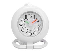 Nikou Bathroom Clock, Analogue Bathroom Clock, Waterproof Hanging Table Clock, Shower Clock with Towel Hanger, Kitchen Clock, Digital Clock for Bathroom, Kitchen, Home Decoration (White)