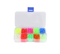 Nikou Bead Fishing Lures - 1000pcs Plastic Round Beads Tackle Lures Tools for Night or Deep Sea Fishing