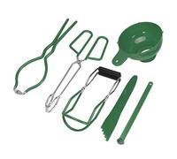 Nikou Canning Kit, 6PCS/Set Jar Grabber Sets Food Tongs Non Slip Jar Wrench Multipurpose Magnetic Lid Lifter, Multifunctional Canning Supplies Kit for Home Canning (Green)