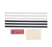 Nikou Coffee Pod Holder Wall Mount Under Cabinets Vertically Horizontally Storage Strips PVC (3 Black + 3 White)