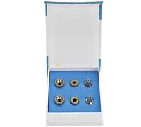Nikou Diamond Drill Bits Set, Replacement Diamond Microdermabrasion Skin Care Accessories, Professional Dermabrasion Tips Stainless Steel Filter Set 6Pcs