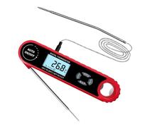 Nikou Double-needle Meat Thermometer, Digital Flip-type Electronic Barbecue Thermometer, 1.78" LCD Screen, °C/°F Switching, Gravity Sensor, Meat Selection, Kitchen and Home Barbecue Thermometer