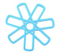 Nikou er Shaped Food Grade Silicone Table Pad, Heat Resistant Anti-Slip Tableware Cup Mat, Blue, Ideal for Kitchen and Dining Use