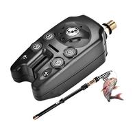 Nikou Fishing Bite Alarm LED Fishing Alarm Indicator Adjustable Sounding& illuminated Alarm for Fishing(black)