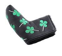 Nikou Golf Putter Head Cover, Waterproof, Lightweight Fashion to Prevent Putter Head Damage, PU Putter Cover Four Leaf Pattern Clover Golf Headcover Blade Cover Accessory For Golf Activity