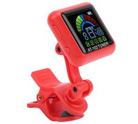 Nikou Guitar Clip-On Tuner, USB Rechargeable With Built-In Battery, AT102 For Violin, Ukulele, And Guitar, Red