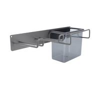 Nikou Hair Dryer Holder Carbon Steel Structure Multifunctional Storage Organizer for Bathroom Black for Black Bathroom