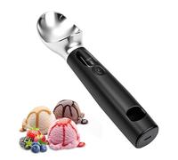 Nikou Heated Ice Cream Scoop, 7 inches Nonstick Warming Icecream Scooper with 3-Level Adjustable Heats 120/140/160℉, LED Display, 2600mAh Capacity, Rechargeable, for Hard Ice Cream