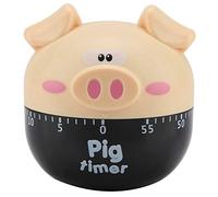 Nikou Kitchen Timer-Cute Cartoon Pig Mechanical Timers Counters for Cooking Timing Tool (Color : Khaki)