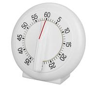 Nikou Kitchen Timer, Mechanical Timer 60 Minutes Count Down Alarm Reminder White Round Shape Timer Kitchen Cooking Ring Mechanical Counter Alarm Clock Large Count Up Timer