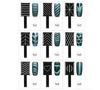 Nikou Manicure Nail Art Tools - 9Pcs/Set 3D Cat Eye Magnetic LED Polish Soak Off Portable UV Gel Magnet Stick Multiple Style