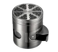 Nikou Manual Herb Grinder, Hand Cranked Spice Grinder Small Portable Zinc Alloy Spice Grinder for Household Kitchen Restaurant