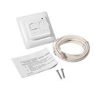 Nikou Manual Underfloor Heating Thermostat 230V 16A Electric Underfloor Heating Controller with Floor Sensor Probe Mechanical Room Thermostat Temperature Controller for Room Floor Thermostats