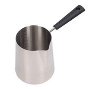 Nikou Milk Frothing Jug 900ML, 201 Stainl Steel Coffee Pitcher with Long Handle, Glossy Texture, Easy Cleaning, Scale Design for DIY Cooking