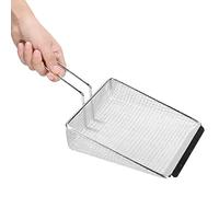 Nikou Multi-Function Kitchen Stainl Steel Cooking Food Frying Shovel, High Density Mesh Strainer Filter Scooper for French Fries and Cooking, 12 in