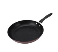 Nikou Nonstick Frying Pan Skillet, Maifan Stone Flat Bottom Fry Pan with Long Handle, Even and Fast Heating, Suitable for Induction Cooker, 28 cm, Black