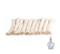 Nikou Oil Lamp Wicks, 10 Pcs Thick Cotton Wicks Round Candle Wick Replacement Torch Wick for Candle Oil Lamp Garden Torch Burner Alcohol Lamps, 10x1cm White