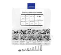 Nikou Pan Head Screws- 260pcs /set Durable 6-32 x 3/4" Screws Assortment Kit