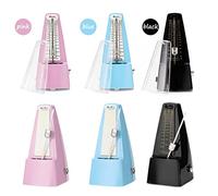 Nikou Piano Mechanical Metronome, Antique Pendulum Metronome Universal for Piano, Guitar, Violin, Musical Instruments, Classic Design, Black and Gold Finish