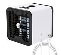 Nikou Portable Air Conditioner, Personal Air Cooler Space Cooler with 7-Color Mood Lighting, Conditioner Desk Cooling Fan for Home, Bedroom, Travel and Office