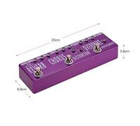 Nikou RC5 6-in-1 Guitar Multi-Effects Pedal, Reverb, Chorus, Distortion, Overdrive, Booster, Buffer, Full Metal Shell, True Bypass