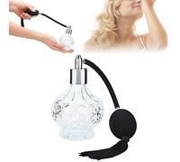 Nikou Refillable Perfume Atomizer, Vintage Glass Perfume Bottle Can Be Filled With Bulb Pump and Long Tassel, Empty Spray Bottle Atomizer 80ml