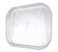 Nikou Refrigerator Turntable Organizer, Clear Rectangular Condiment Storage Rack for Kitchen, Rotating Spice Rack, Small Size, Transparent Plastic, Countertop Use