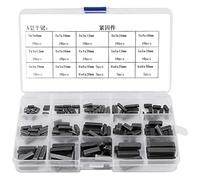 Nikou Round Ended Feather Key Set, 140Pcs Parallel Drive Shaft Keys Set Key Stock Assortment 8mm 10mm 12mm 16mm 20mm 25mm 30mm with Plastic Box, for Positioning Work