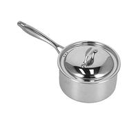 Nikou Sauce Pan 304 Stainl Steel, Anti-Slip Multipurpose Thicken Milk Pot with Lid for Kitchen, Non-Stick Saucepan, Baby Food Cooking Pan, Color, 24 cm
