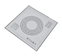 Nikou Silicone Baking Mat, Non-Slip Heat Resistant Dough Mat with Scale, 29 x 26 cm, Black, Ideal for Kneading, Rolling Dough, and Baking in Home Kitchen