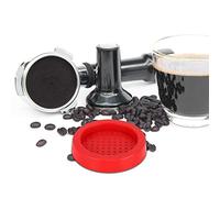Nikou Silicone Coffee Tamper Mat Pad Holder Stand, Red Coffee Tamper Accories for Coffee Machine, Non-Slip Design, Easy to Clean, 20 x 15 cm