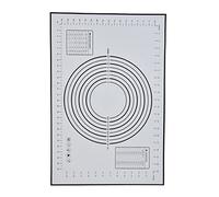 Nikou Silicone Dough Rolling Mat, Large 24 x 16 Inch Thickened Fiberglass Kneading Mat, Non-Slip Baking Mat for Pastry, Pie C, and Measurement Fondant Use